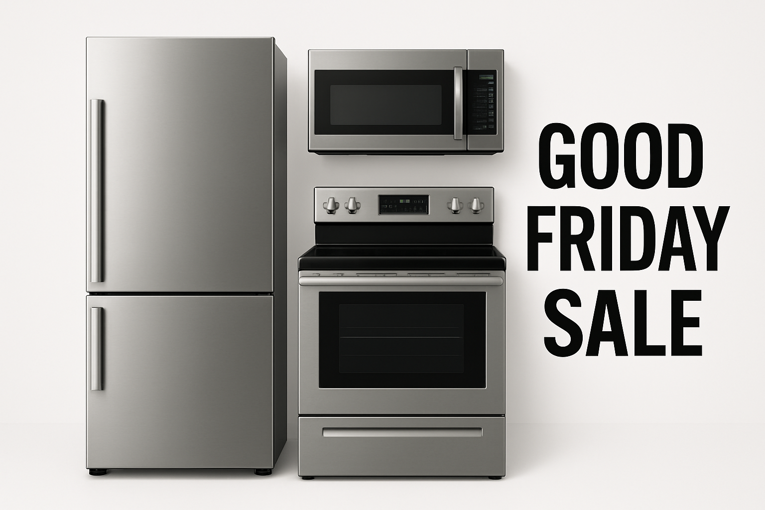 Good Friday Kitchen Combo – Microwave, Stove & Refrigerator