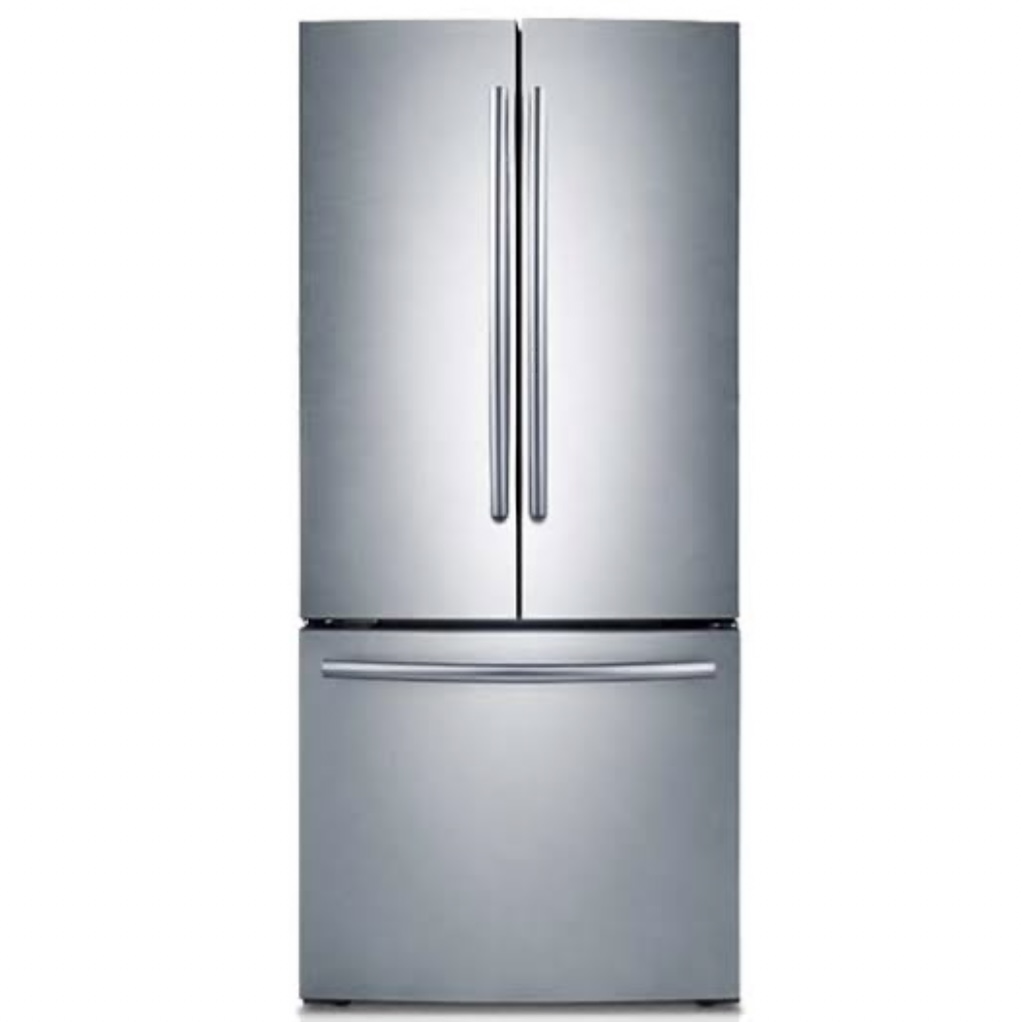 Fridge - 22 cu. ft. French Door Refrigerator With 3 Doors in Stainless Steel - Samsung (RF220NCTASR)