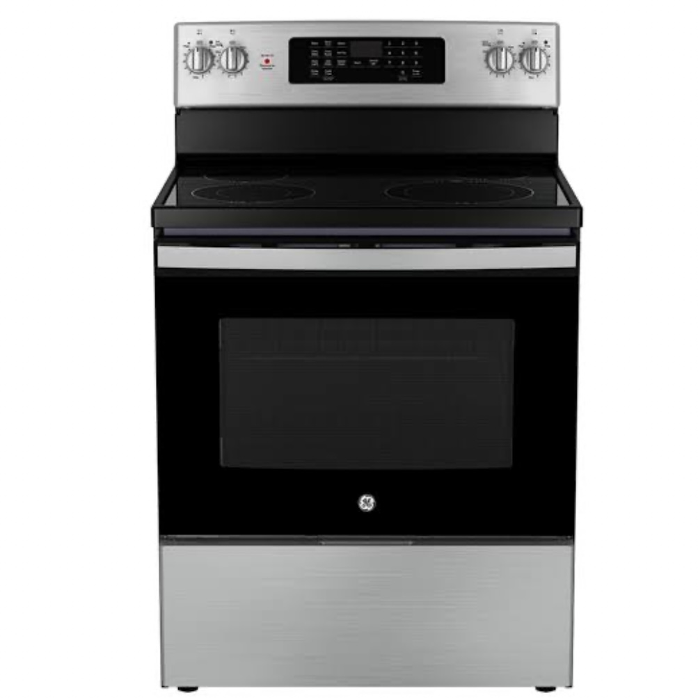Stove - GE 30” Free-Standing Electric Convection Range with Air Fry - JCB840STSS - Brand New