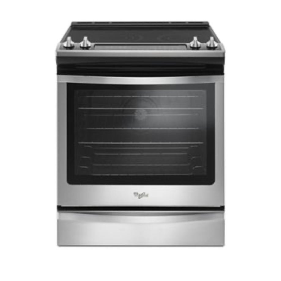 Stove - 6.4 Cu. Ft. Slide-In Electric Range with True Convection - WEE745H0FS – Stainless Steel - Whirlpool - Brand New - Open Box
