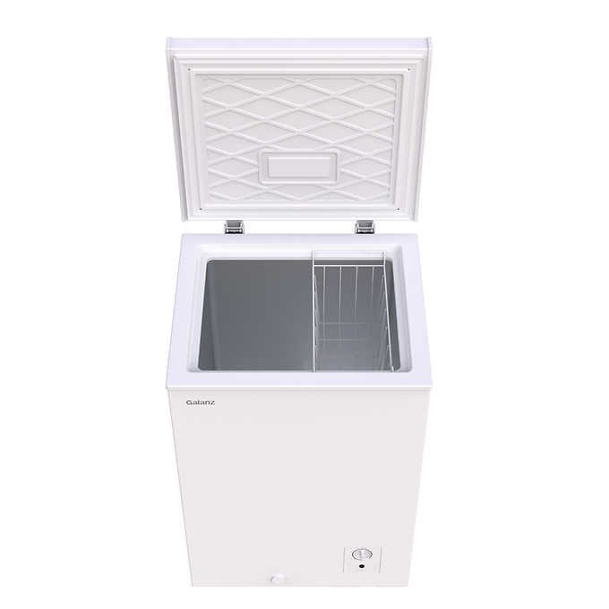 chest freezer open