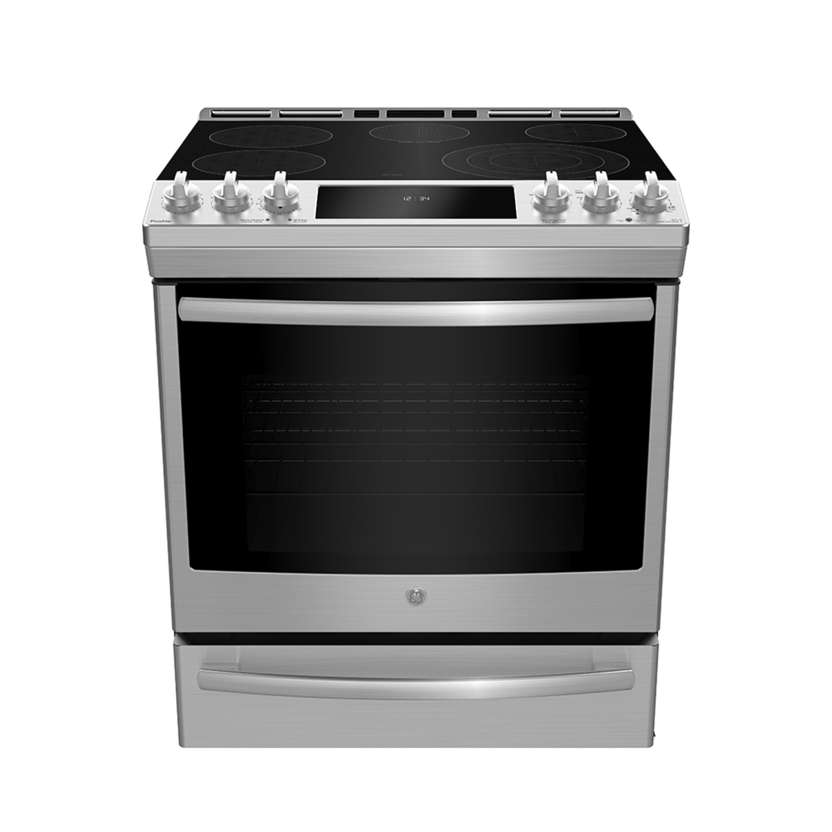GE Stove Profile 30 Inch Slide-In Electric Range with Air Fry Brand New Open Box (PCS940YMFS)
