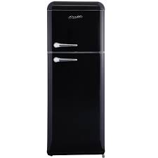 Frigidaire EFR786-BLACK EFR786 Retro Apartment Size Refrigerator with Top Freezer-2 Door Fridge with 7.5 Cu Ft of Storage Capacity