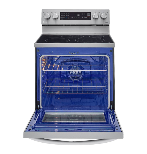 lg electric range open