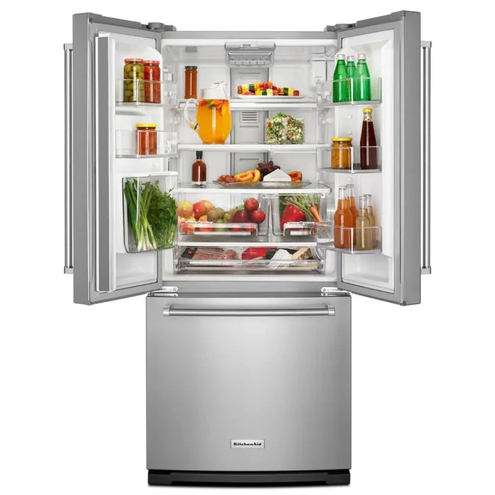 KitchenAid 20 cu. ft. - 30-inch French Door Refrigerator Stainless Steel KRFF300ESS - Image 3
