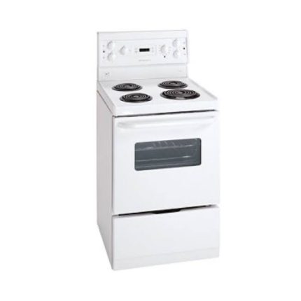 Used 24” Frigidaire Electric Coil Range - CFEF210CS2 | Compact White Stove | Reliable & Space-Saving